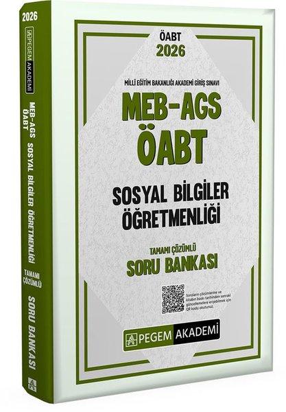 2026 MEB AGS ÖABT Sosyal Bilgiler Öğretmenliği Tamamı Çözümlü Soru Bankası | Pegem Akademi Yayıncılık (İnce Kapak) - Resim 1