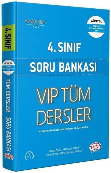 4.Sınıf VIP Tüm Dersler Soru Bankası - Mavi Kitap | Editör (İnce Kapak) - Resim 1