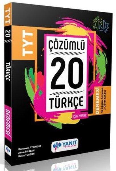 TYT Türkçe Çözümlü 20 Deneme | Yanıt Yayınları (İnce Kapak) - Resim 1