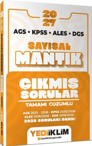 2027 AGS KPSS ALES DGS Sayısal Mantık Tamamı Çözümlü Çıkmış Sorular | Yediiklim Yayınları (Ciltsiz) - Resim 1