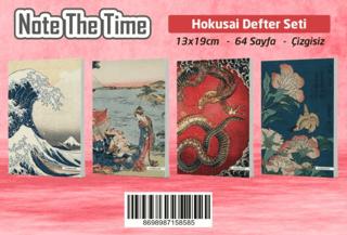 Note The Time Hokushai 4Lü Defter Seti 13x19 64 Sayfa Çizgisiz | Note The Time - Resim 1