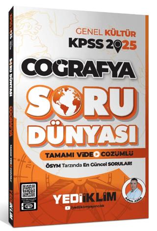 2025 KPSS Genel Kültür Coğrafya Tamamı Video Çözümlü Soru Dünyası | Yediiklim Yayınları (Ciltsiz) - Resim 1