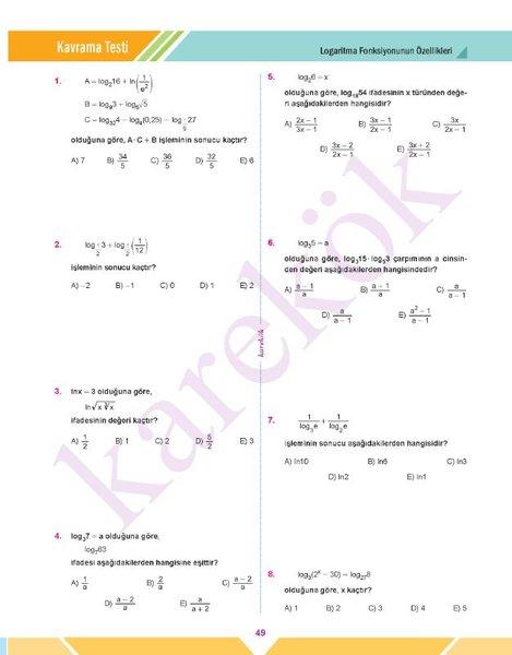 Karekök Logaritma Sıfır | Karekök Eğitim Yayın (İnce Kapak) - Resim 6