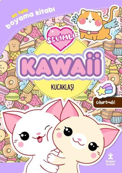 Sevimli Kawaii-Kucaklaş! En Tatlı Boyama Kitabı - Çıkartmalı! | Doğan Çocuk (İnce Kapak) - Resim 1