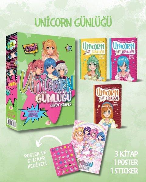 Unicorn Günlüğü Seti - Yeşil Günlük - Kutulu | Dokuz Yayınları (İnce Kapak) - Resim 1