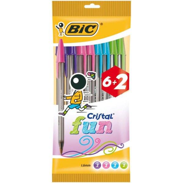 Bic Cristal Renkli Tükenmez Kalem 8'li Paket