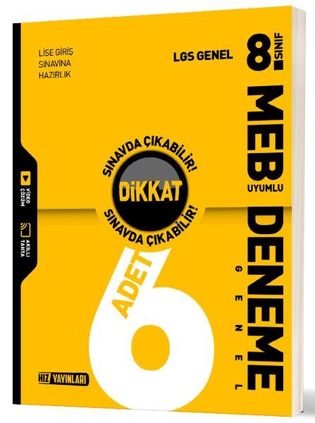 8. Sınıf Lgs Genel 6 Lı Deneme | Hız Yayınları (İnce Kapak) - Resim 1