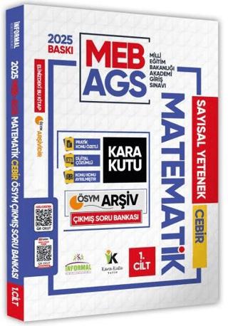 2025 MEB-AGS Matematik Kara Kutu 1.Cilt Cebir Çıkmış Soru Bankası Konu Özetli Video/PDF Çözümlü