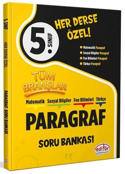 5. Sınıf Tüm Branşlar Paragraf Soru Bankası | Editör (İnce Kapak) - Resim 1