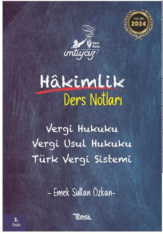 İmtiyaz Vergi Hukuku Vergi Usul Hukuku Türk Vergi Sistemi Hakimlik Ders Notları | Temsil Kitap (Ciltsiz) - Resim 1