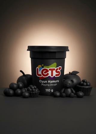 Let's Oyun Hamuru Siyah 110g | Lets - Resim 1