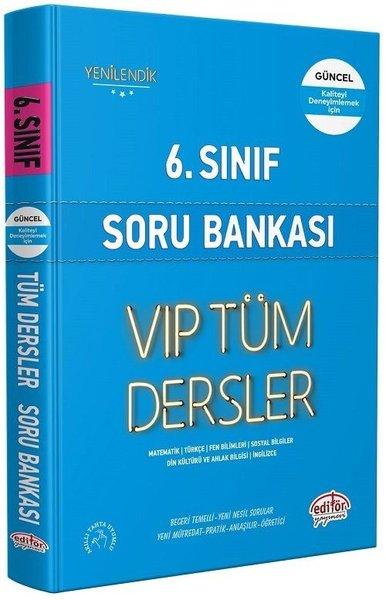 6.Sınıf VIP Tüm Dersler Soru Bankası - Mavi Kitap | Editör (İnce Kapak) - Resim 1