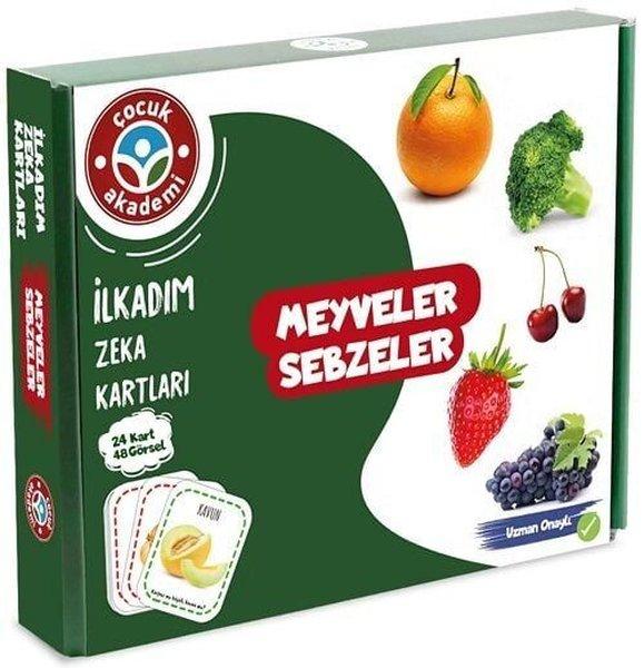 İlkadım Zeka Kartları - Meyveler Sebzeler | Çocuk Akademi Yayınları (İnce Kapak) - Resim 1