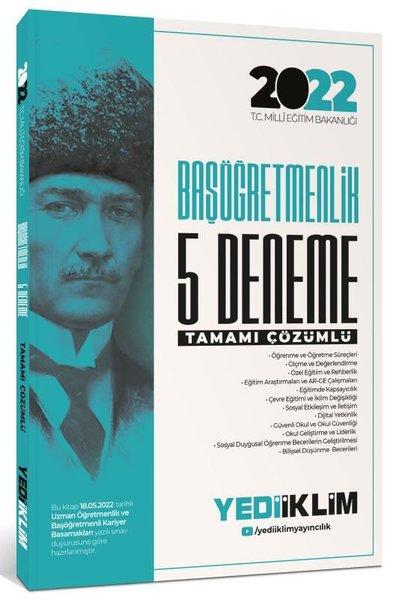MEB Öğretmenlik Kariyer Basamakları Başöğretmenlik Tamamı Çözümlü 5 Deneme | Yediiklim Yayınları (İnce Kapak) - Resim 1