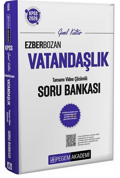2026 KPSS Genel Yetenek Genel Kültür Ezberbozan Vatandaşlık Tamamı Video Çözümlü Soru Bankası | Pegem Akademi Yayıncılık (İnce Kapak) - Resim 1