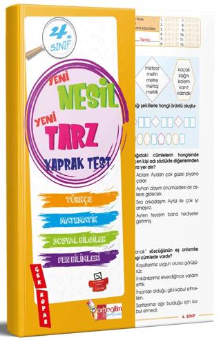 4. Sınıf Yeni Nesil Yeni Tarz Yaprak Test | Artı Eğitim Yayınları (Ciltsiz) - Resim 1