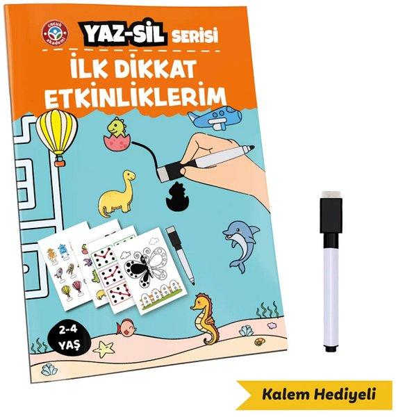 Çocuk Akademi Yaz Sil Serisi İlk Dikkat Etkinliklerim | Çocuk Akademi Yayınları (İnce Kapak) - Resim 1