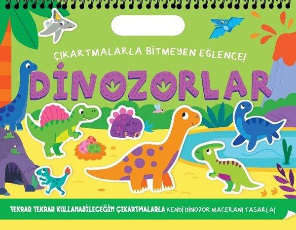 Dinozorlar - Çıkartmalarla Bitmeyen Eğlence! | İndigo Çocuk (Ciltli) - Resim 1