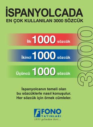 İspanyolcada En Çok Kullanılan 3000 Sözcük | Fono Yayınları (Ciltsiz) - Resim 1