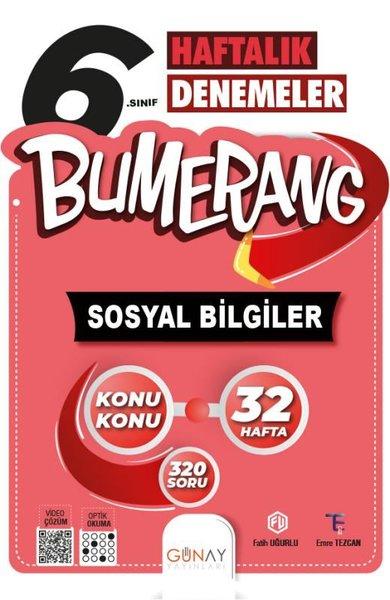 6. Sınıf Bumerang 32 Haftalık Sosyal Bilgiler Denemeleri | Günay Yayıncılık (İnce Kapak) - Resim 1
