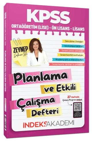 KPSS Planlama ve Etkili Çalışma Defteri | İndeks Akademi Yayıncılık (Ciltsiz) - Resim 1