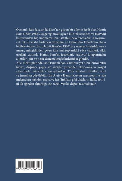Derviş Bir Bürokratın Mektupları Mecmuası: Hamit Kars (1889 - 1968) | TK Yayınları (İnce Kapak) - Resim 2