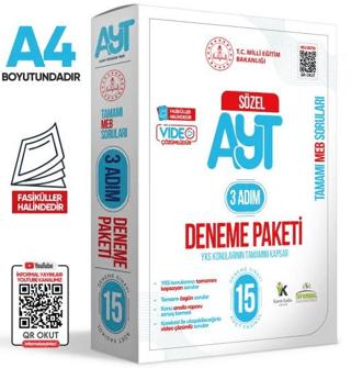 2025 3 Adım YKS-AYT Sözel MEBİ Özgün Sorular 15li Deneme Fasikül Paketi Video Çözümlü