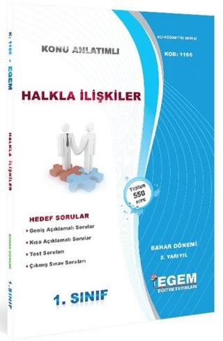 1. Sınıf 2. Yarıyıl Konu Anlatımlı Halkla İlişkiler - Kod 1166