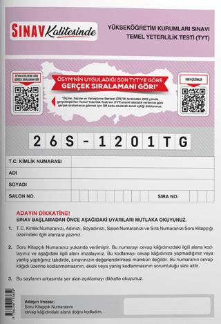 Sınav Kalitesinde 2026 TYT Deneme Kitabı | Sınav Yayınları (Ciltsiz) - Resim 1