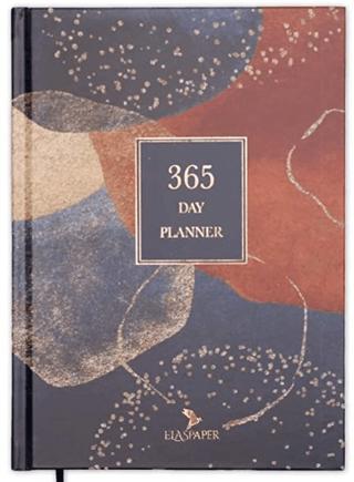 365 Day Planner - Terracotta | Elaspaper (Ciltli) - Resim 1