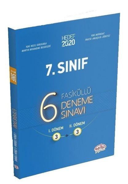 Hedef 2020 7.Sınıf 6 Fasiküllü Deneme Sınavı 3+3 | Editör (İnce Kapak) - Resim 1