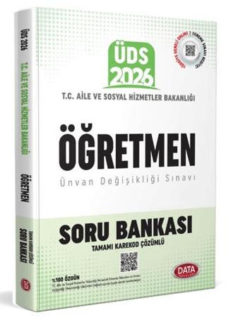 T.C. Aile ve Sosyal Hizmetler Bakanlığı ÜDS Öğretmen Kadrosu Soru Bankası - Karekod Çözümlü | Data Yayınları (Ciltsiz) - Resim 1