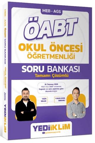 2027 MEB AGS ÖABT Okul Öncesi Öğretmenliği Tamamı Çözümlü Soru Bankası | Yediiklim Yayınları (Ciltsiz) - Resim 1