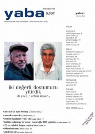 Yaba Edebiyat Dergisi Sayı: 94-95 | Yaba Dergisi Yayınları (Ciltsiz) - Resim 1