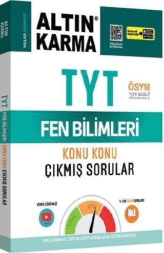TYT Fen Bilimleri Fizik - Kimya - Biyoloji Konu Konu Çıkmış Sorular | Altın Karma Yayınları (Ciltsiz) - Resim 1