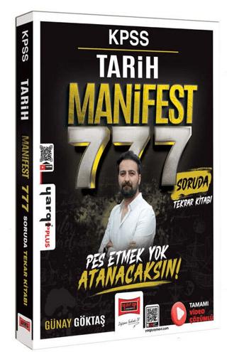 KPSS Tarih Manifest Serisi 777 Soruda Tamamı Video Çözümlü Tekrar Kitabı | Yargı Yayınevi (Ciltsiz) - Resim 1