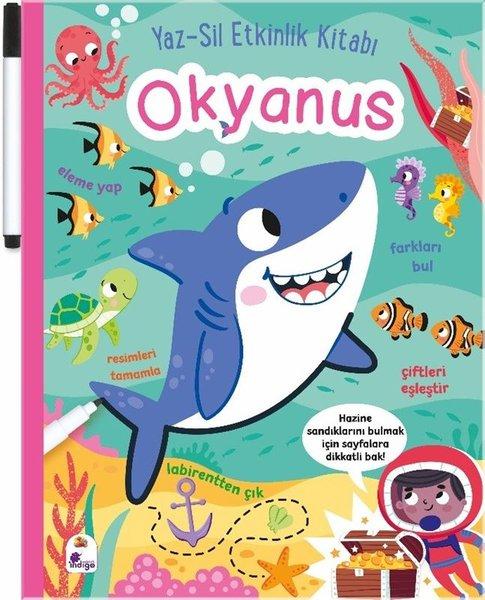 Okyanus: Yaz - Sil Etkinlik Kitabı (Kalemli) | İndigo Çocuk (Ciltli) - Resim 1