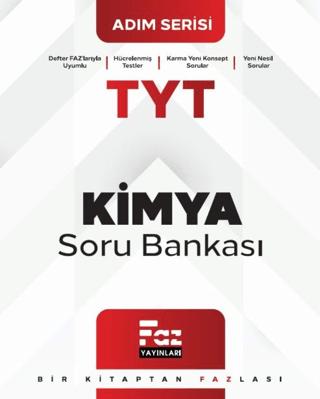 TYT Adım Serisi Kimya Soru Bankası | Faz Yayınları (Ciltsiz) - Resim 1