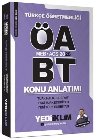 2026 ÖABT MEB-AGS Türkçe Türk Halk, Eski Türk, Yeni Türk Edebiyatı Konu Anlatımı | Yediiklim Yayınları (Ciltsiz) - Resim 1