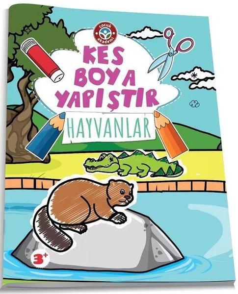 Çocuk Akademi Kes Boya Yapıştır - Hayvanlar | Çocuk Akademi Yayınları (İnce Kapak) - Resim 1