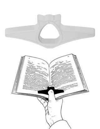 Kitap Okuma Yüzüğü Kedi Modelli - Beyaz | Bcoverart - Resim 1