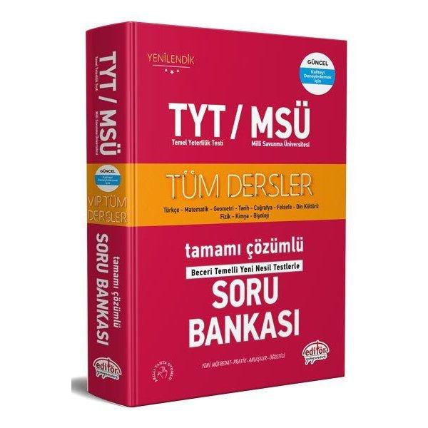 TYT MSÜ Tüm Dersler Soru Bankası | Editör (İnce Kapak) - Resim 1