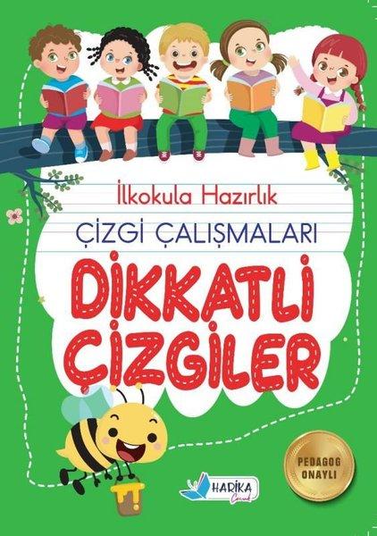 5 - 6 Yaş İlkokula Hazırlık Çizgi Çalışmaları Dikkatli Çizgiler | Harika Çocuk (İnce Kapak) - Resim 1