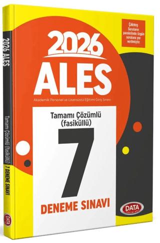 2026 ALES Tamamı Çözümlü 7 Deneme Sınavı | Data Yayınları (Ciltsiz) - Resim 1