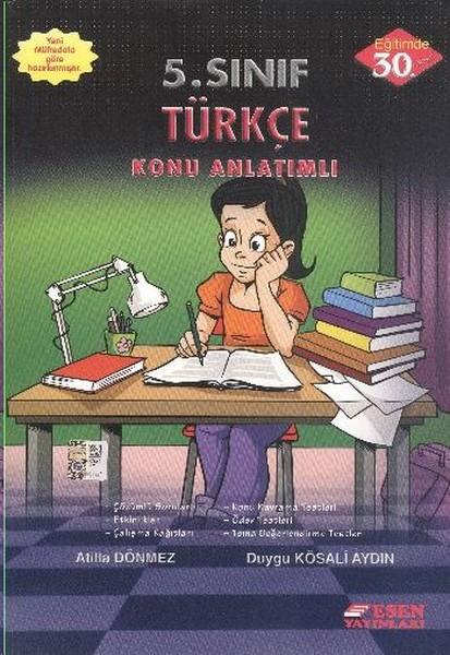 Esen 5. Sınıf Türkçe Konu Anlatımlı | Esen Yayıncılık - Eğitim - Eğitim Dizisi (İnce Kapak) - Resim 1