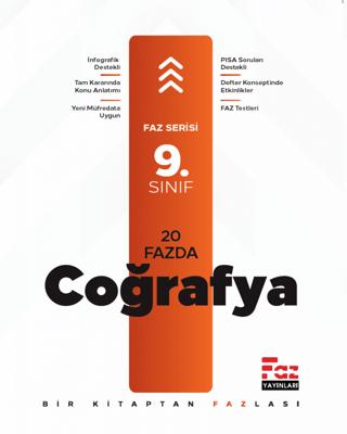 9. Sınıf Coğrafya Defteri | Faz Yayınları (Ciltsiz) - Resim 1