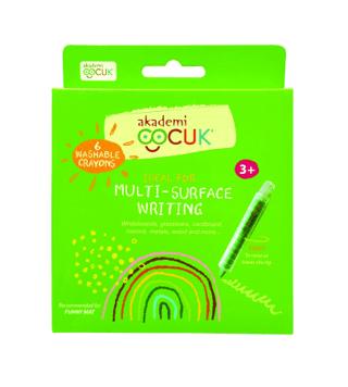 Yıkanabilir Crayons 6 Renk | Akademi Çocuk - Resim 1
