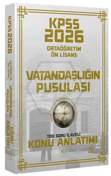 2026 KPSS Lise Ortaöğretim Ön Lisans Vatandaşlık Vatandaşlığın Pusulası Konu Anlatımı | CBA Yayınları (İnce Kapak) - Resim 1