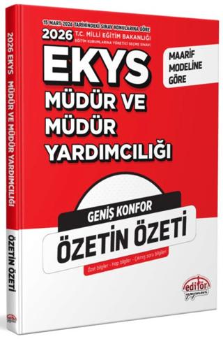 2026 MEB EKYS Müdür ve Müdür Yardımcılığı Özetin Özeti