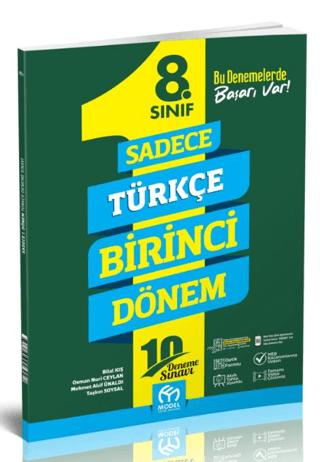 8. Sınıf Türkçe Sadece Birinci Dönem Deneme | Model Eğitim Yayıncılık (Ciltsiz) - Resim 1